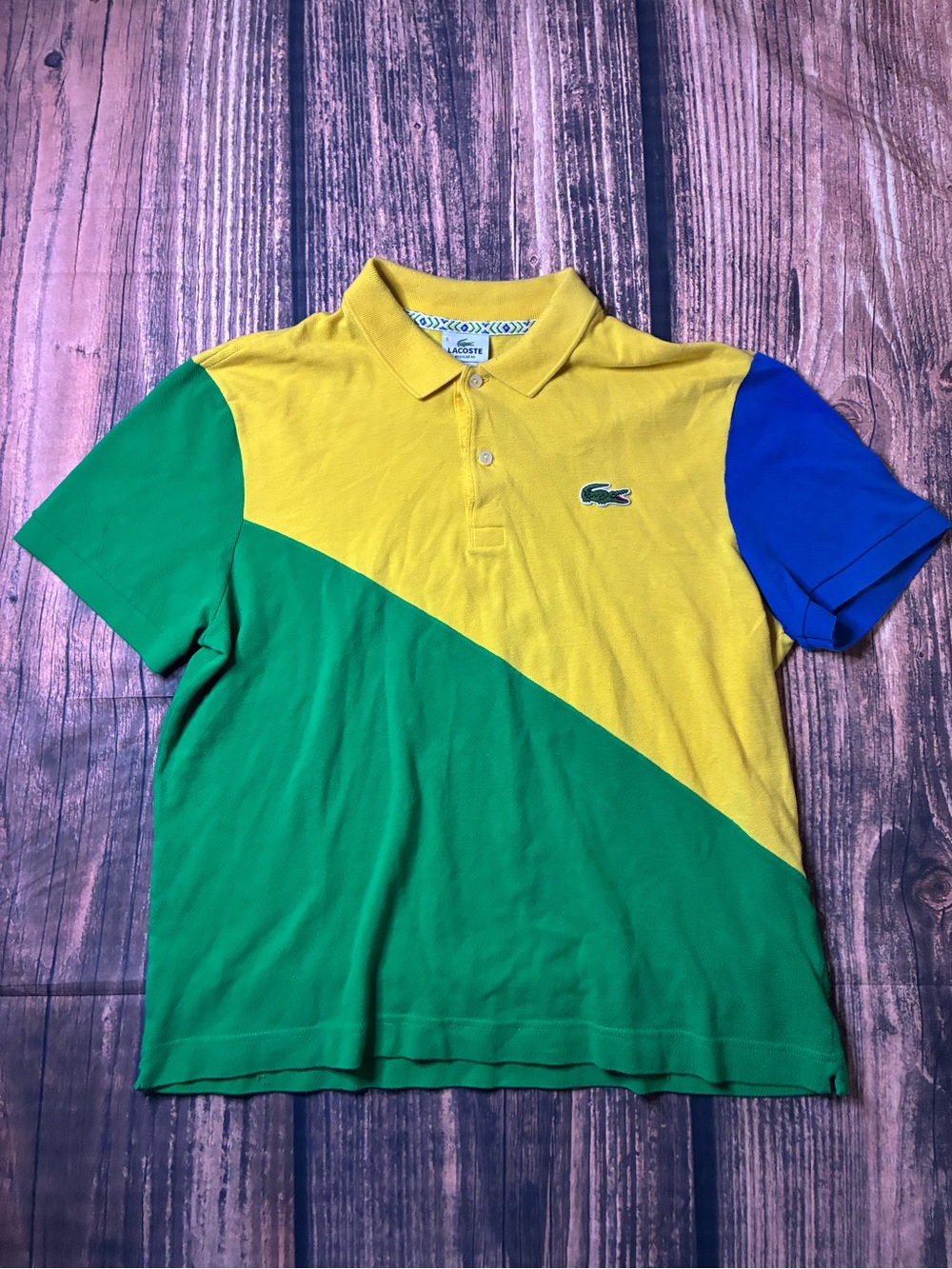 Lacoste Rio collection color block polo